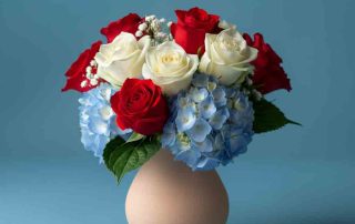 Memorial Day Flowers of Roses and Hydrangea