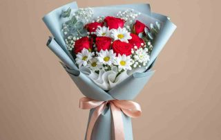 Teacher Flower Bouquet with roses and daisies