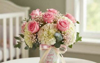 New Baby Flower roses and hydrangea