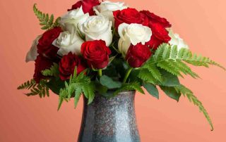 Sympathy Arrangement of Roses and Ferns